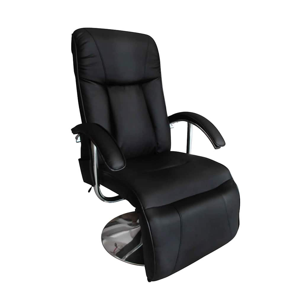 Massage Chair Black Faux Leather