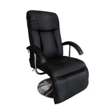 Massage Chair Black Faux Leather - Side View