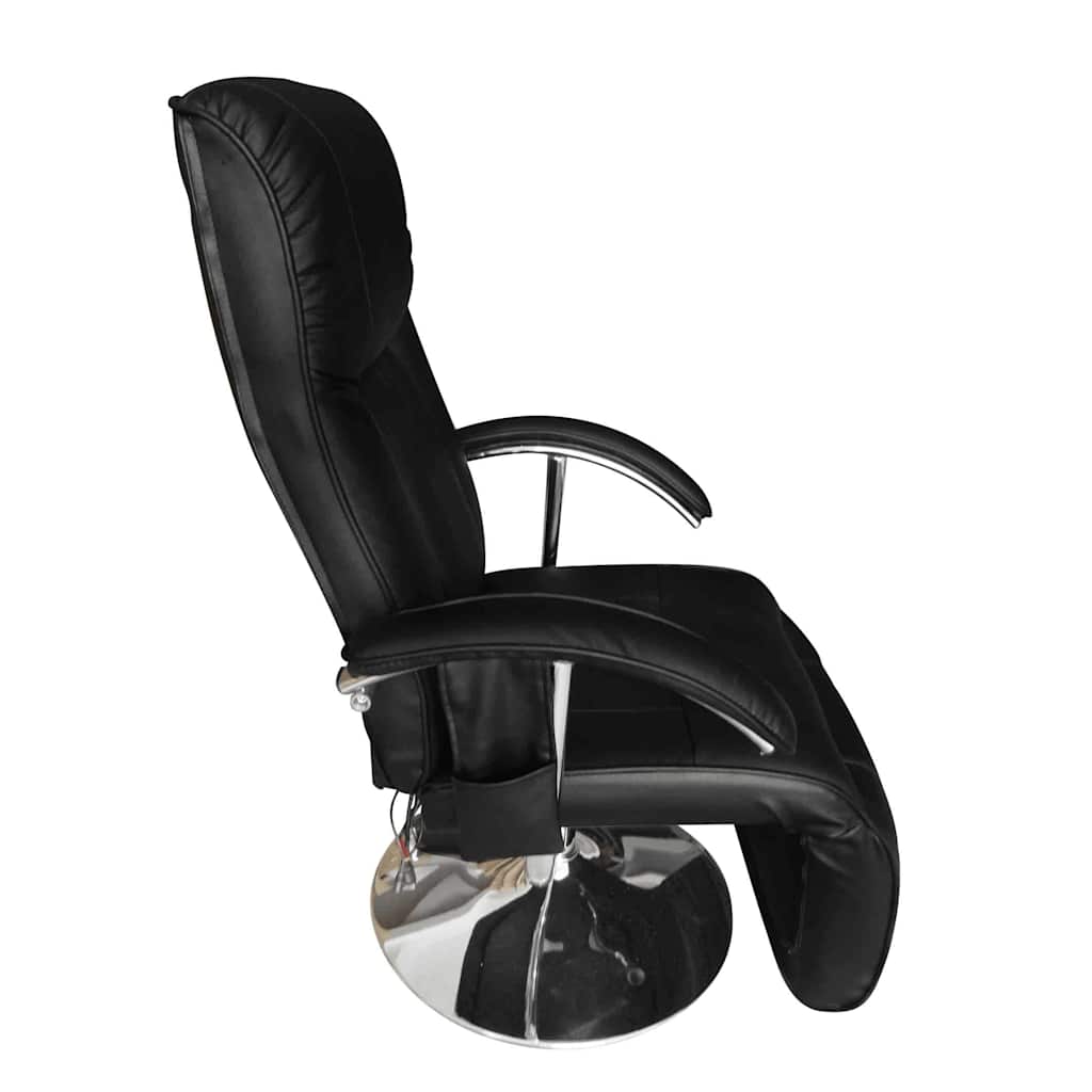 Massage Chair Black Faux Leather