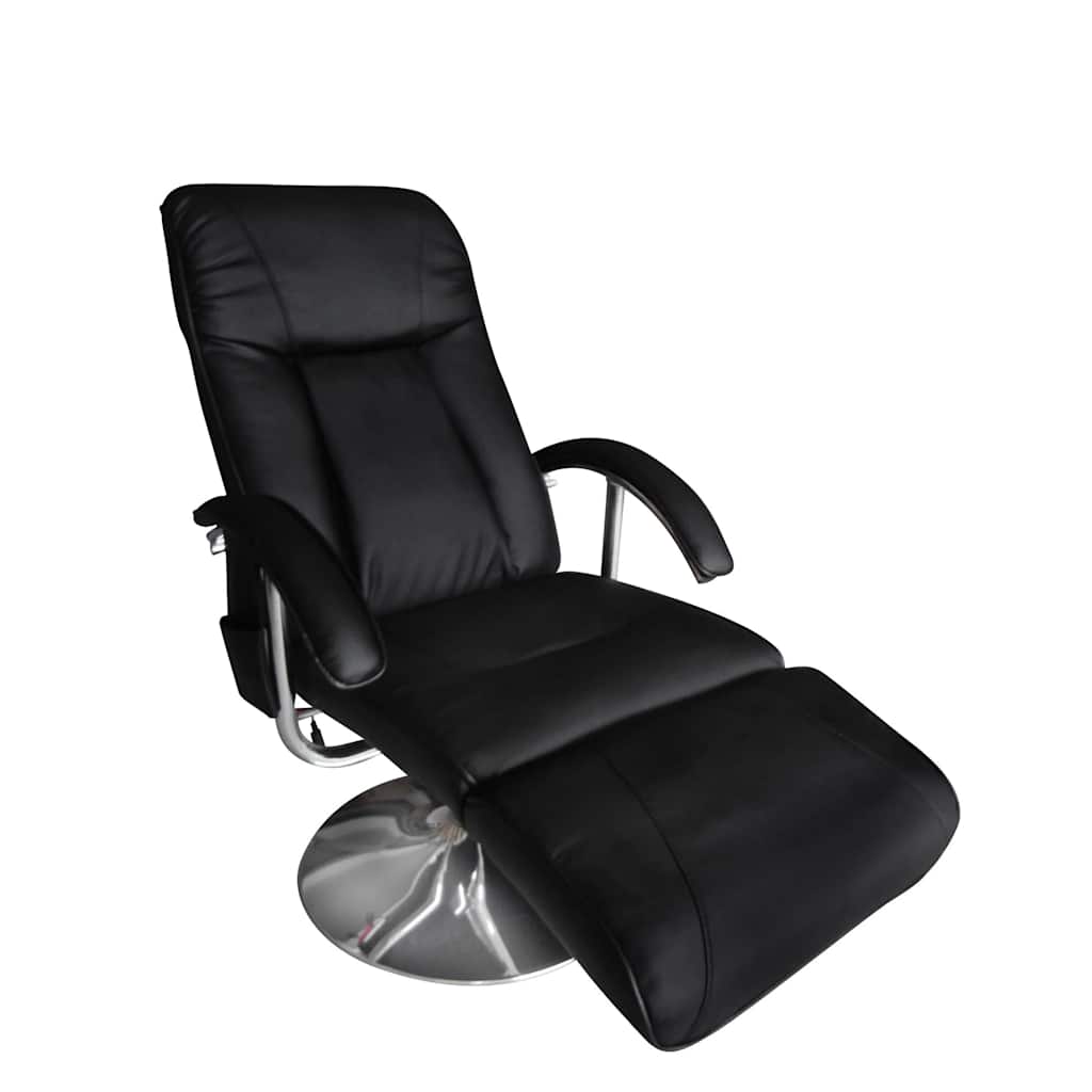 Massage Chair Black Faux Leather