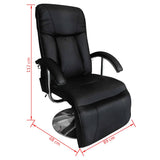 Massage Chair Black Faux Leather