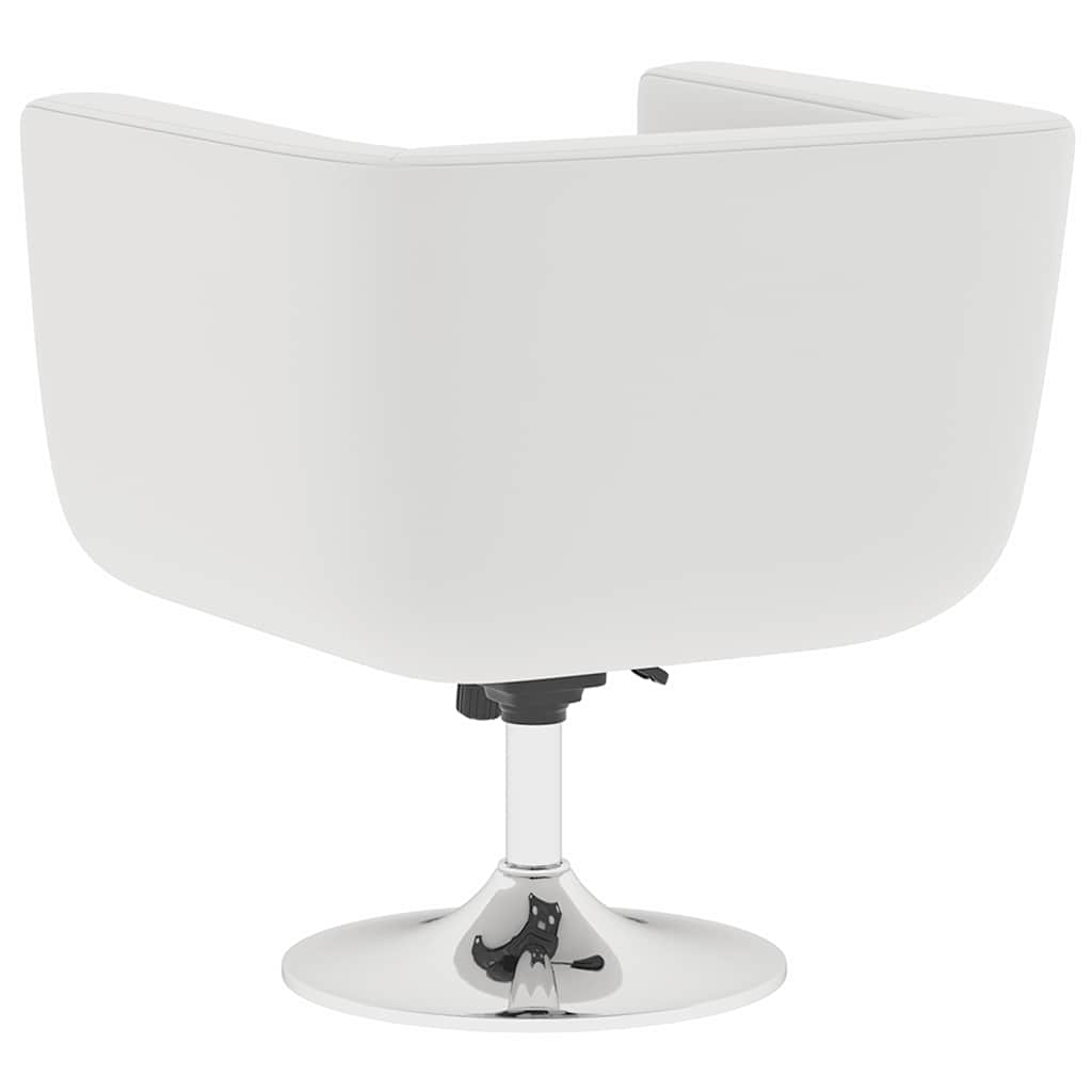 Bar Stool White Faux Leather