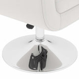 Bar Stool White Faux Leather