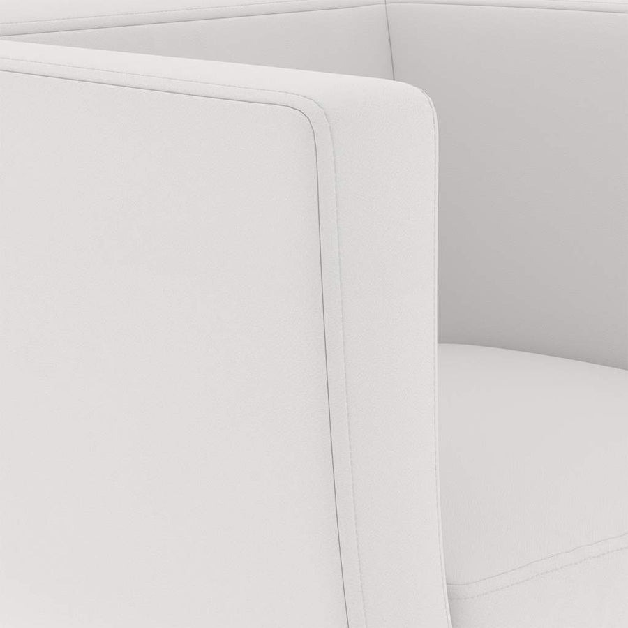 Bar Stool White Faux Leather