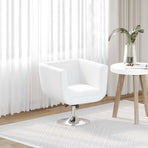 Bar Stool White Faux Leather