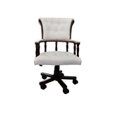 Swivel Office Chair White - Front View