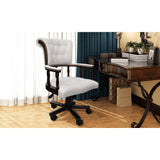 Swivel Office Chair White - Side View
