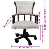 Swivel Office Chair White - Close-Up Angle