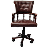 Swivel Office Chair Brown - Front View