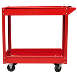 2 x Workshop Tool Trolley 100 kg 2 Shelves - Front View