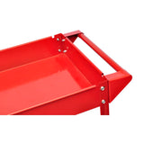 2 x Workshop Tool Trolley 100 kg 2 Shelves - Side View