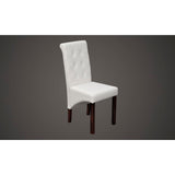 Dining Chairs 4 pcs White Faux Leather