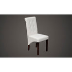 Dining Chairs 4 pcs White Faux Leather