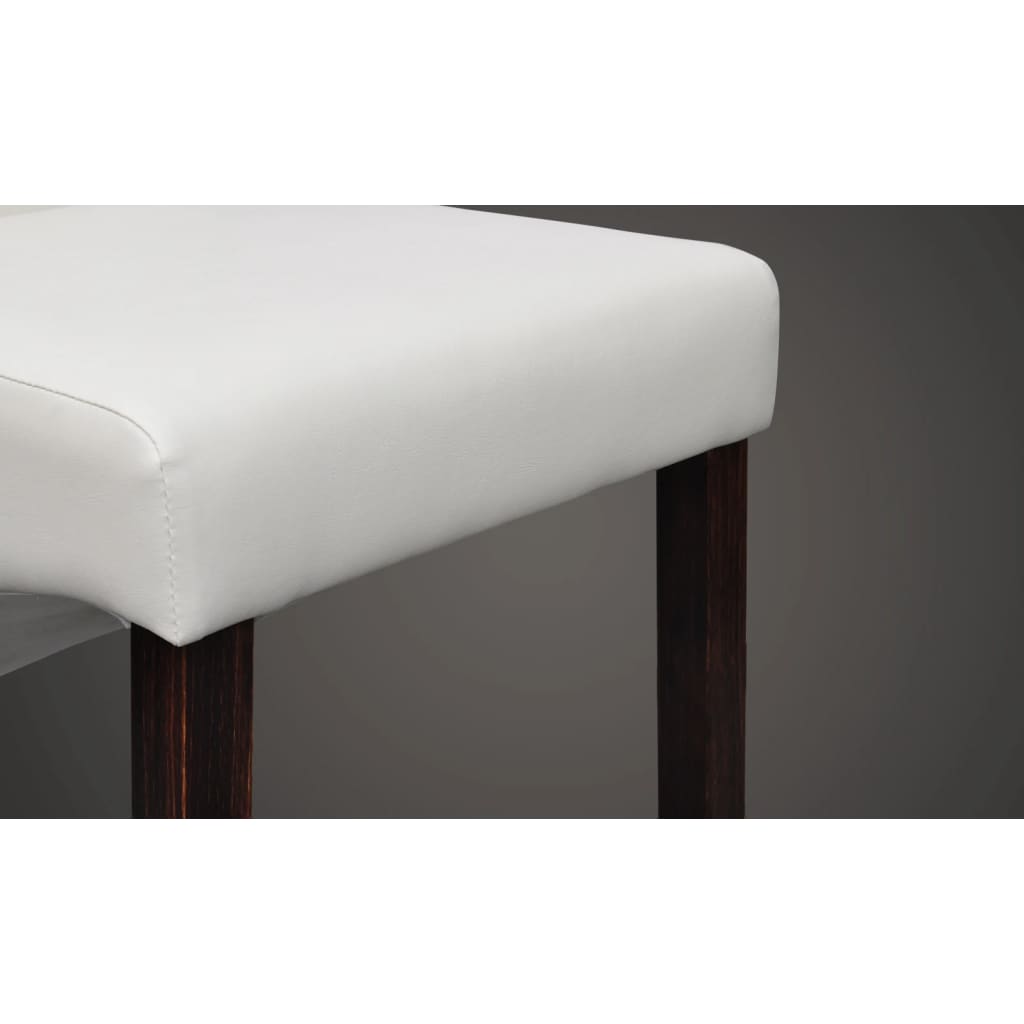 Dining Chairs 4 pcs White Faux Leather