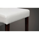 Dining Chairs 4 pcs White Faux Leather - Rear View