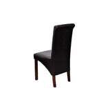 Dining Chairs 4 pcs Black Faux Leather - Side View