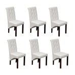 Dining Chairs 6 pcs White Faux Leather