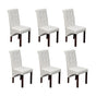 Dining Chairs 6 pcs White Faux Leather