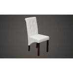 Dining Chairs 6 pcs White Faux Leather
