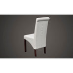 Dining Chairs 6 pcs White Faux Leather