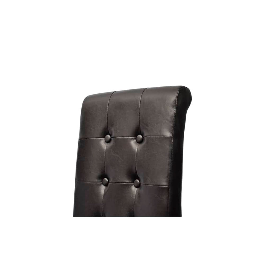 Dining Chairs 6 pcs Black Faux Leather