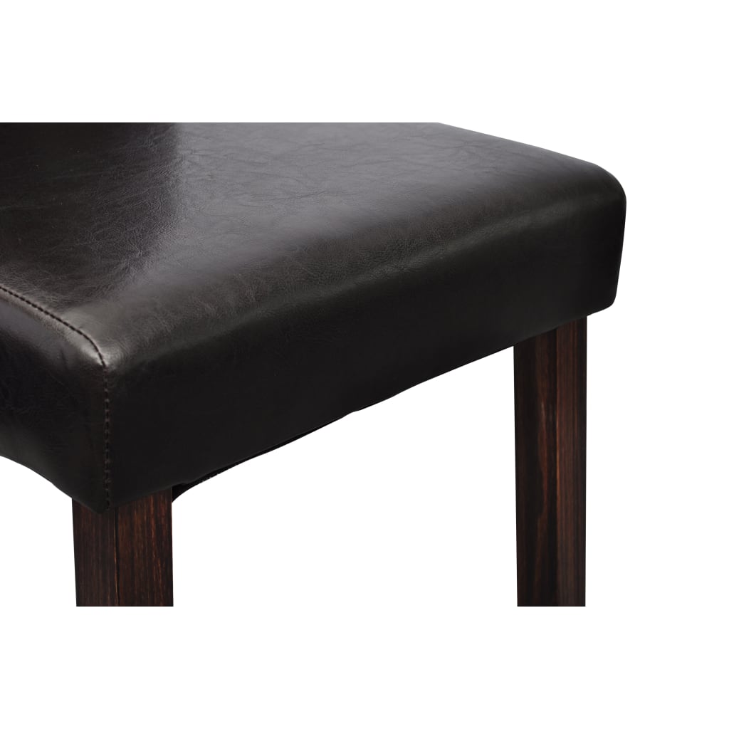 Dining Chairs 6 pcs Black Faux Leather