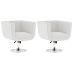 Bar Chairs 2 pcs White Faux Leather