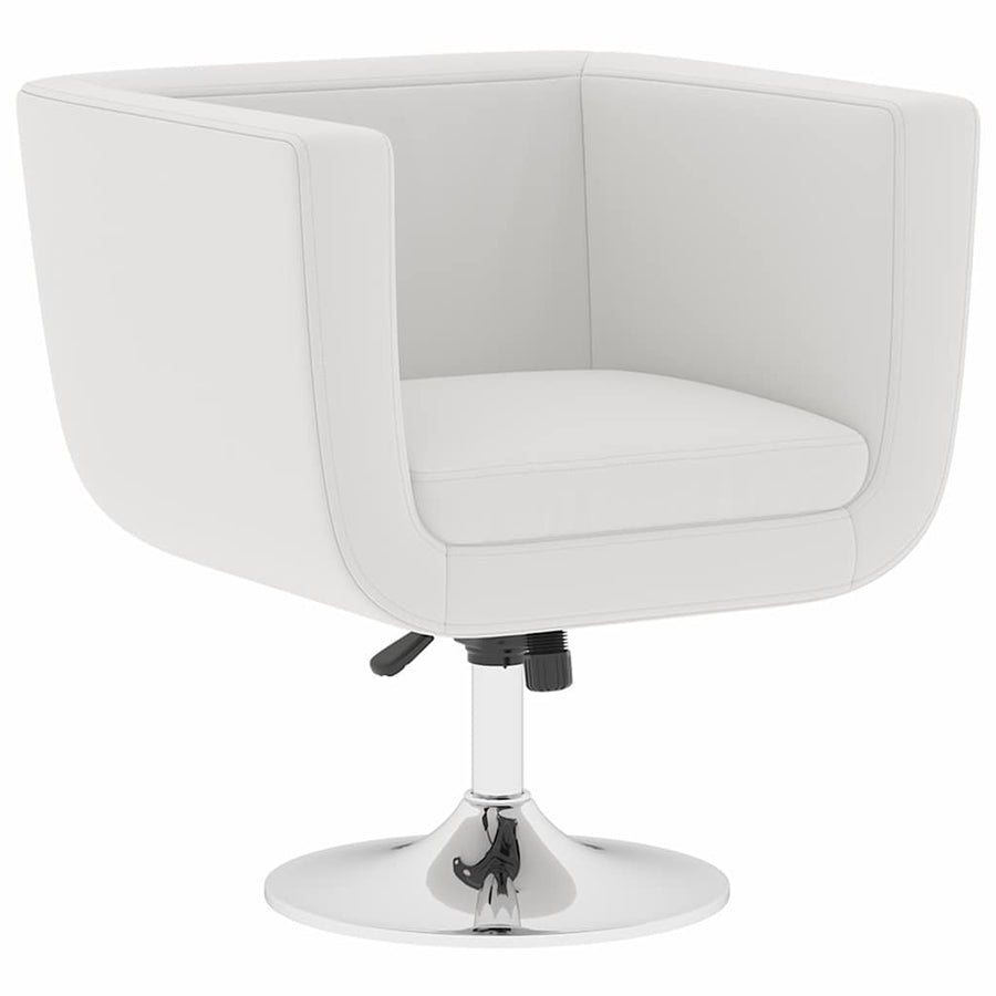 Bar Chairs 2 pcs White Faux Leather