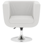 Bar Chairs 2 pcs White Faux Leather