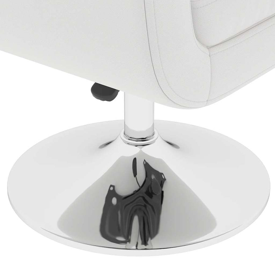 Bar Chairs 2 pcs White Faux Leather