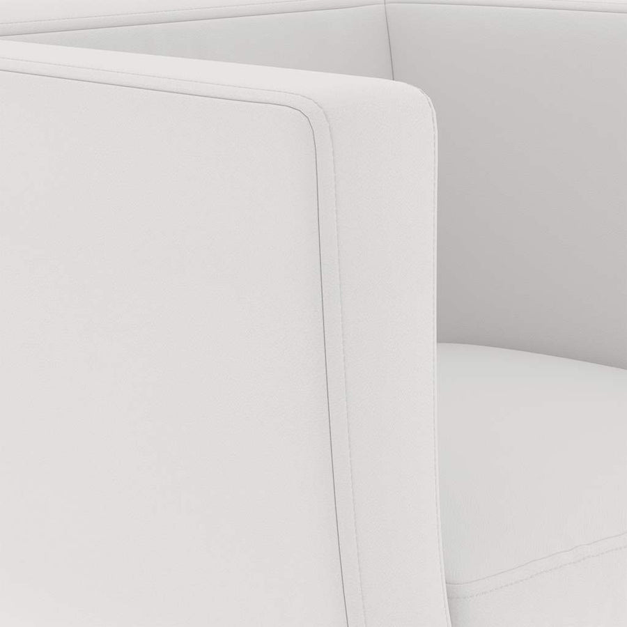 Bar Chairs 2 pcs White Faux Leather
