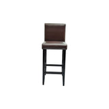 Bar Stools 2 pcs Dark Brown Faux Leather - Top-Down View