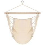 Swing Chair Fabric Cream White - Front View