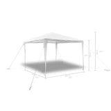 Pyramid-Roof Garden Gazebo Pavilion 3 x 3 m - Rear View