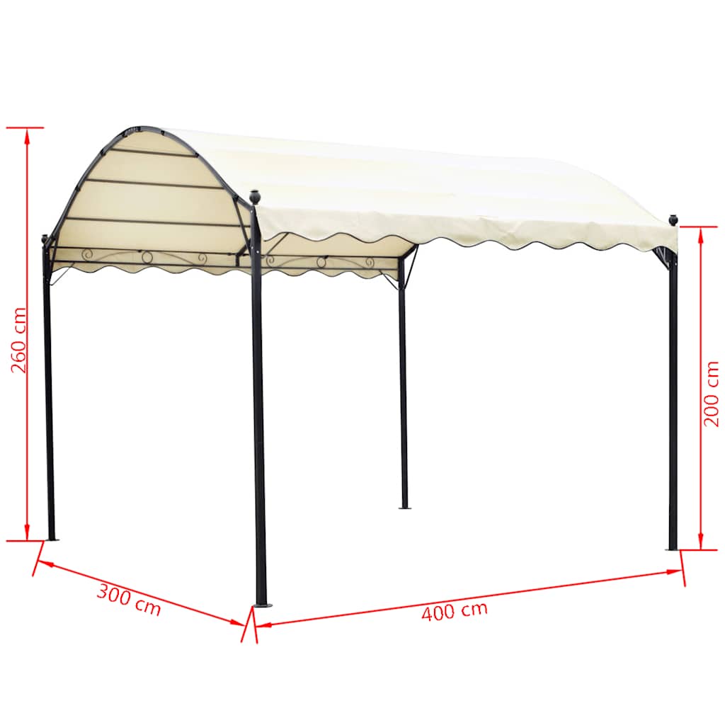 Gazebo Fabric Cream White
