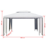Canopies 3 x 4 x 2.73 m White Fabric