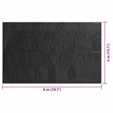 Floating Rectangular PE Solar Pool Film 6 x 4 m Black - Rear View