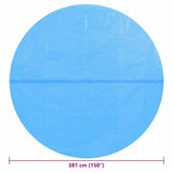 Floating Round PE Solar Pool Film 381 cm Blue - Rear View