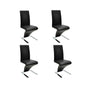 Dining Chairs 4 pcs Black Faux Leather