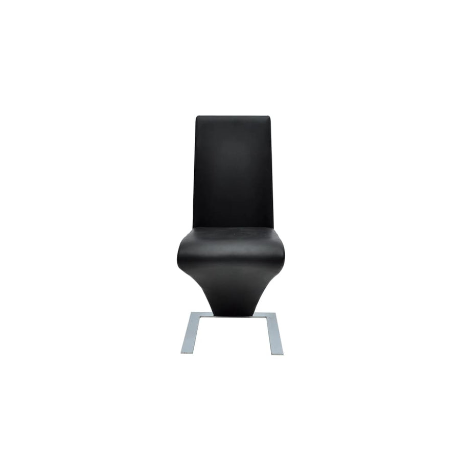 Dining Chairs 4 pcs Black Faux Leather
