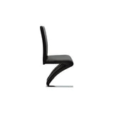 Dining Chairs 4 pcs Black Faux Leather
