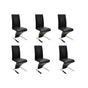 Dining Chairs 6 pcs Black Faux Leather