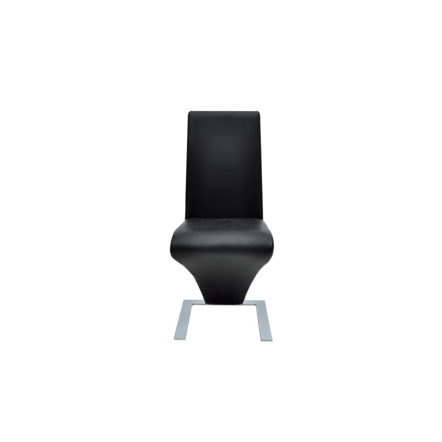 Dining Chairs 6 pcs Black Faux Leather