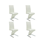 Dining Chairs 4 pcs White Faux Leather