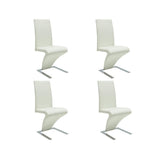 Dining Chairs 4 pcs White Faux Leather