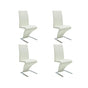 Dining Chairs 4 pcs White Faux Leather