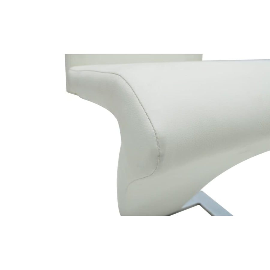 Dining Chairs 4 pcs White Faux Leather