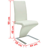 Dining Chairs 4 pcs White Faux Leather