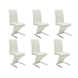 Dining Chairs 6 pcs White Faux Leather
