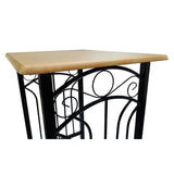 Breakfast/Dinner Table Dining Set MDF with Black - Top-Down View